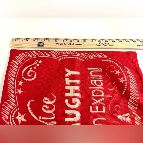 New Nice Naughty I Can Explain Pillow Case Cover Red Snowflakes Christmas Decor - Picture 6 of 7